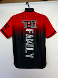 Short sleeved red and black fade TBE shirt