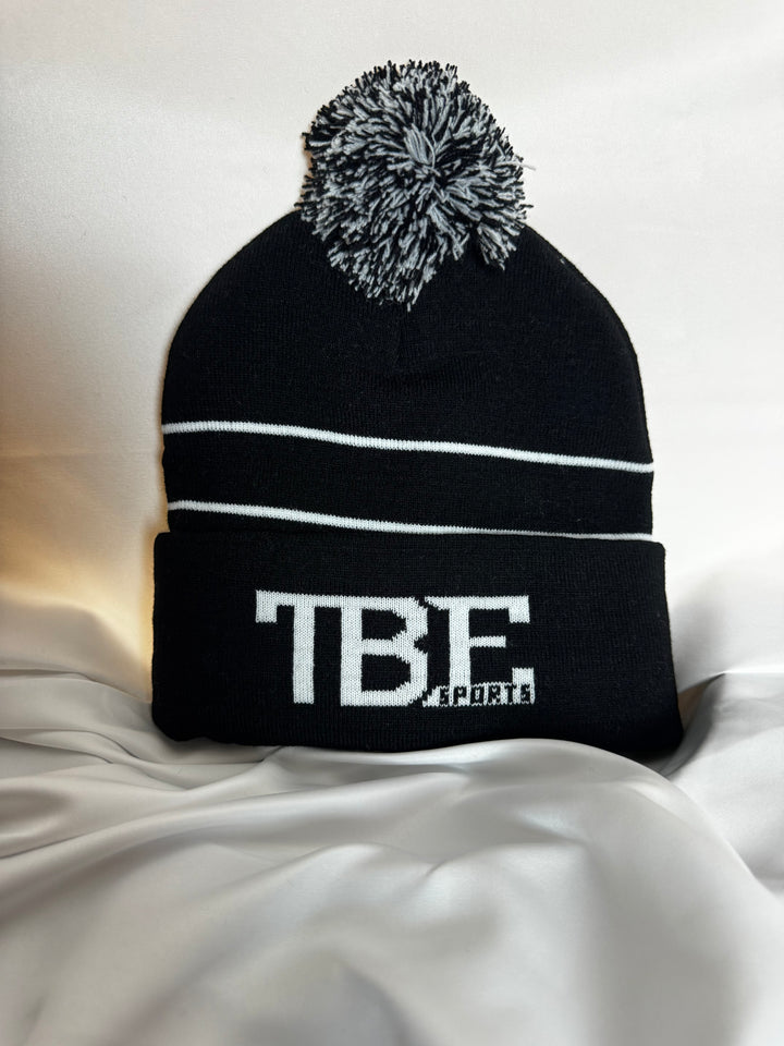 Black TBE Beanie W/ Pom Pom