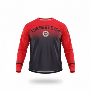 Long sleeve red and black fade shirt