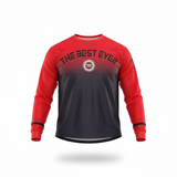 Long sleeve red and black fade shirt