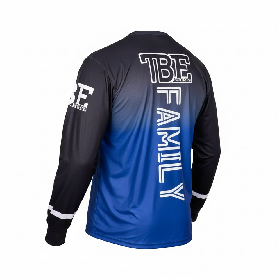 Long sleeve Navy blue and black fade shirt