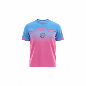 Short sleeve TBE blue to pink fade shirt