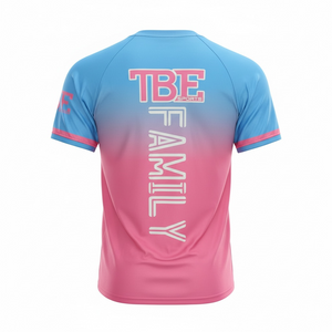 Short sleeve TBE blue to pink fade shirt