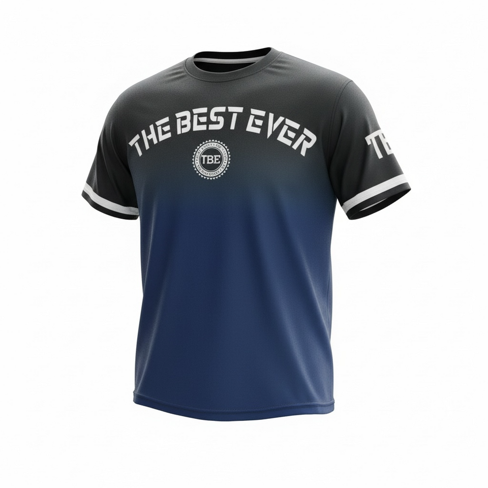 Short sleeve navy blue to black fade shirt