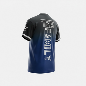 Short sleeve navy blue to black fade shirt