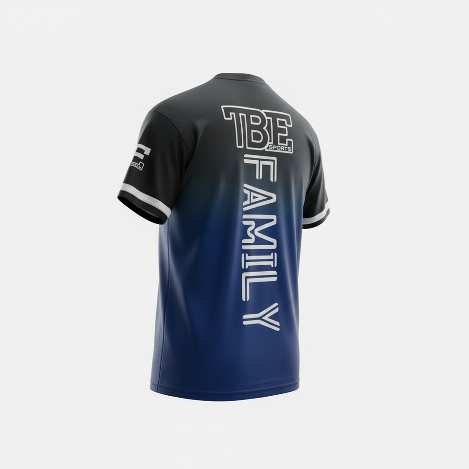 Short sleeve navy blue to black fade shirt