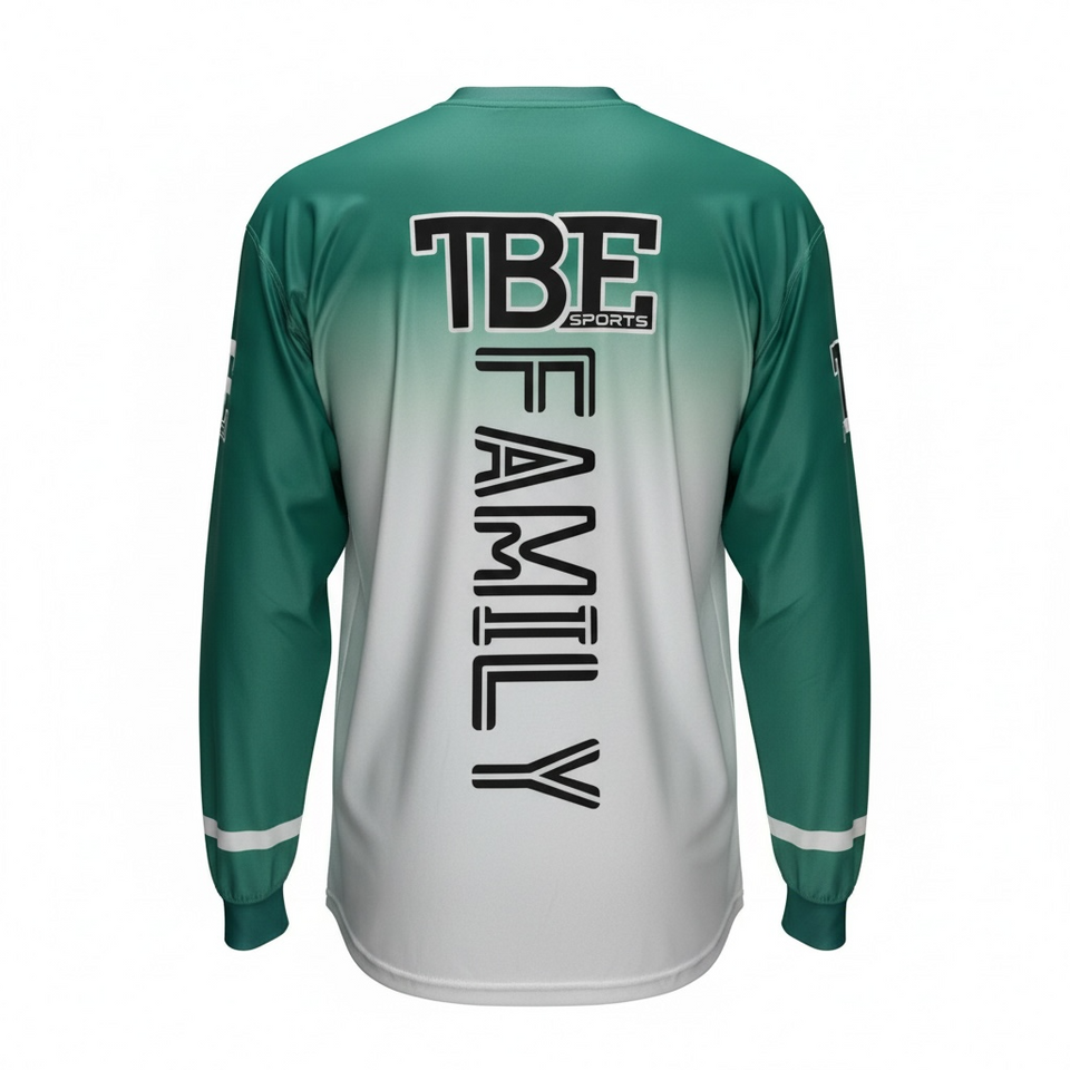 Long Sleeve TBE Green Fade shirt