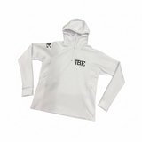 White quarter zip hoodie