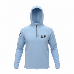 Blue quarter zip hoodie