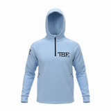Blue quarter zip hoodie