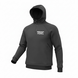 black quarter zip hoodie