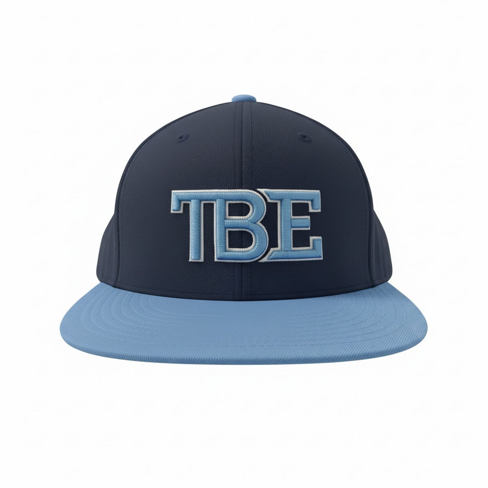 TBE Carolina Blue Navy Fitted Cap