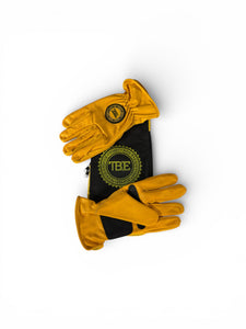 Yellow work batting gloves