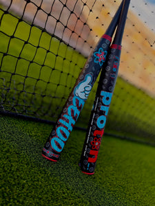 Proton WeeHoo TBE Exclusive softball bat - black colorway with Weehoo barrel graphics